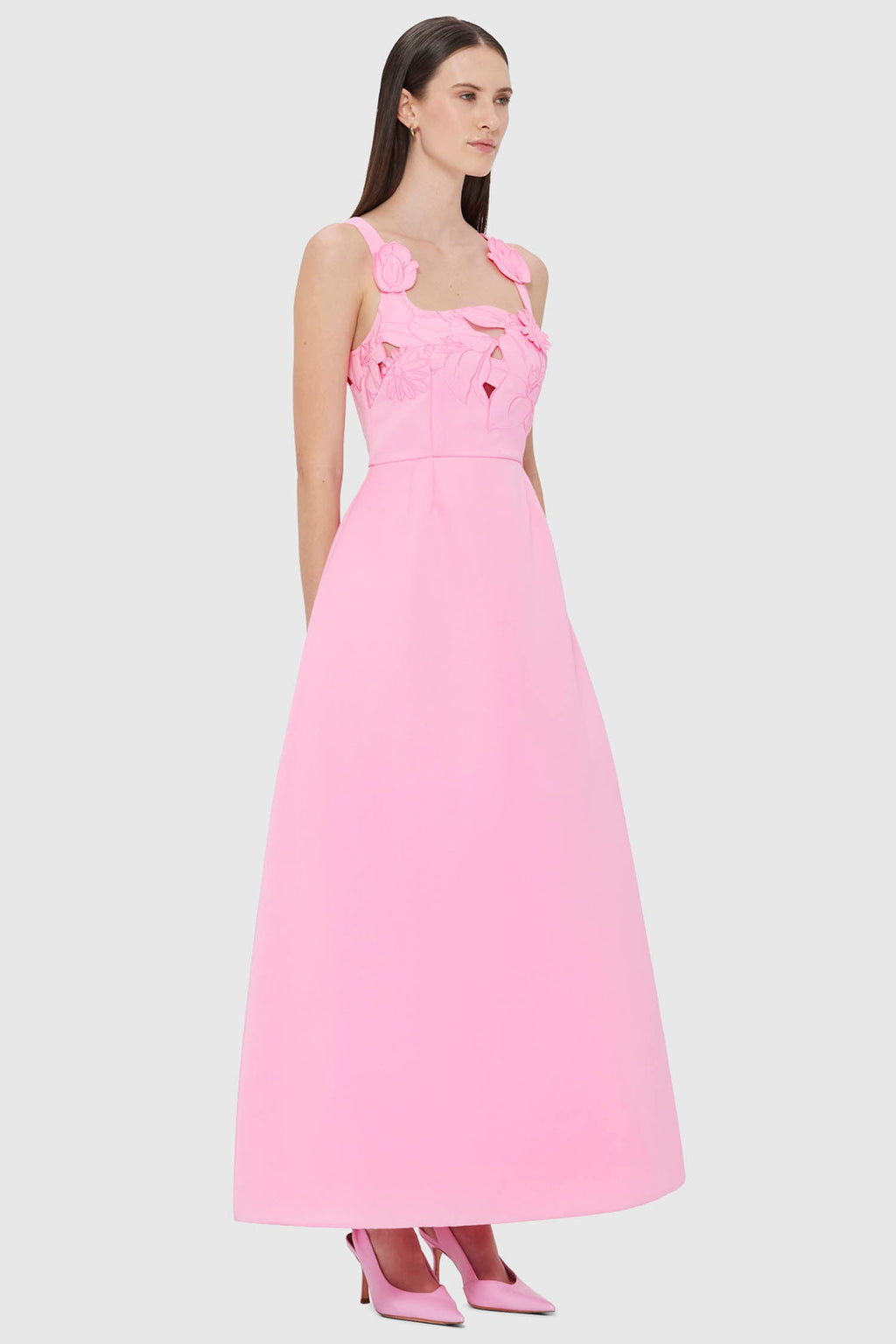 Rianne Applique Maxi Dress in Baby Pink | FINAL SALE