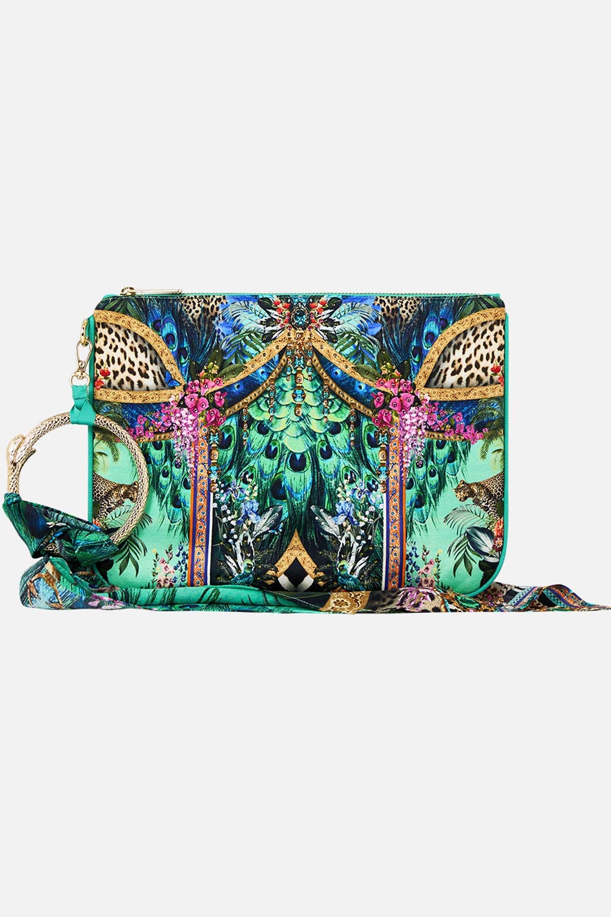 Ring Scarf Clutch in Animal Alchemy