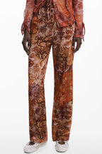Romantica Paisley Corduroy Pant in Naranja