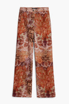 Romantica Paisley Corduroy Pant in Naranja