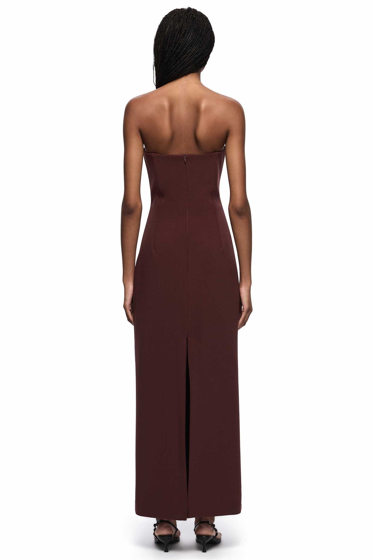 Romee Strapless Maxi Dress in Raisin