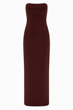 Romee Strapless Maxi Dress in Raisin
