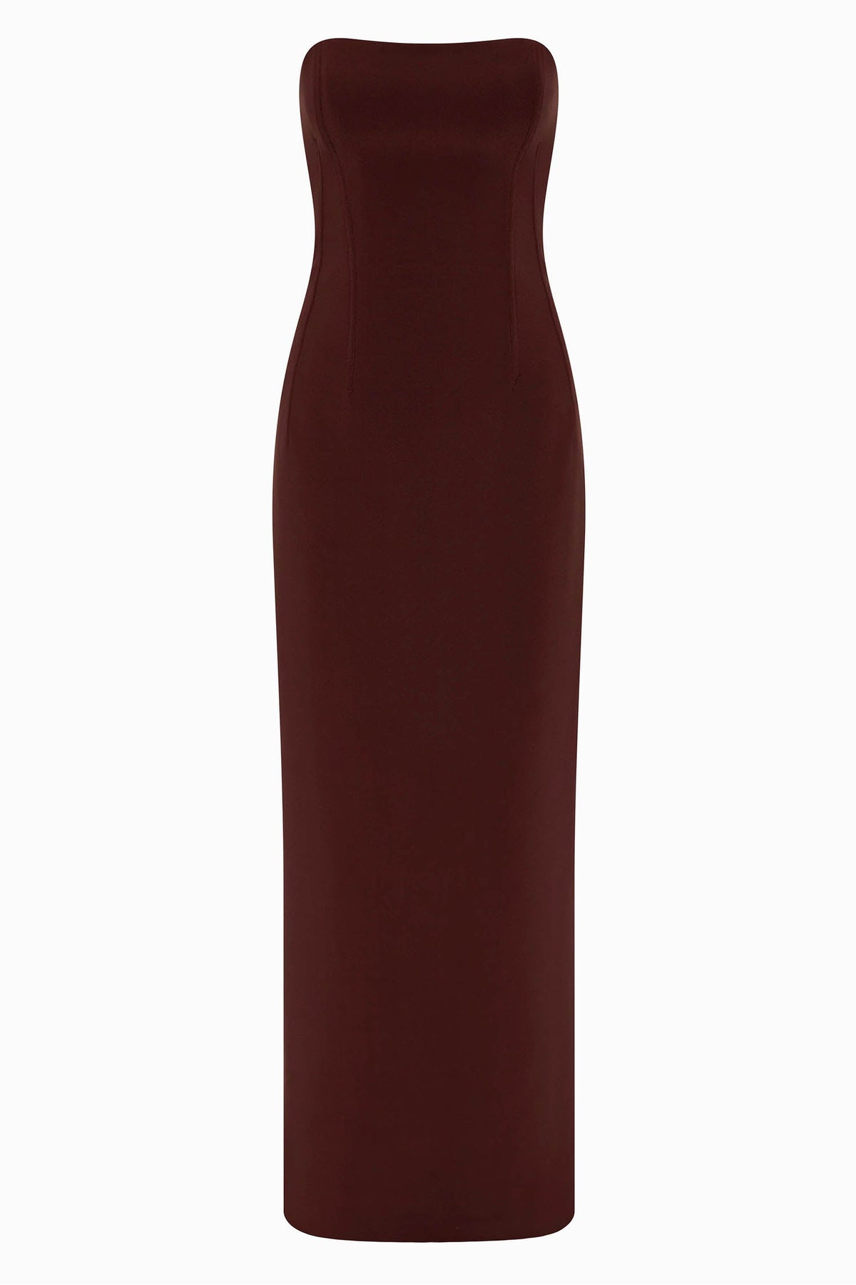 Romee Strapless Maxi Dress in Raisin