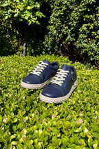 Rose Leather Sneaker in Navy