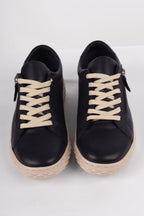 Rose Leather Sneaker in Navy