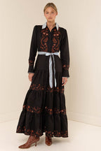 Rosewood Embroidery Maxi Dress | FINAL SALE