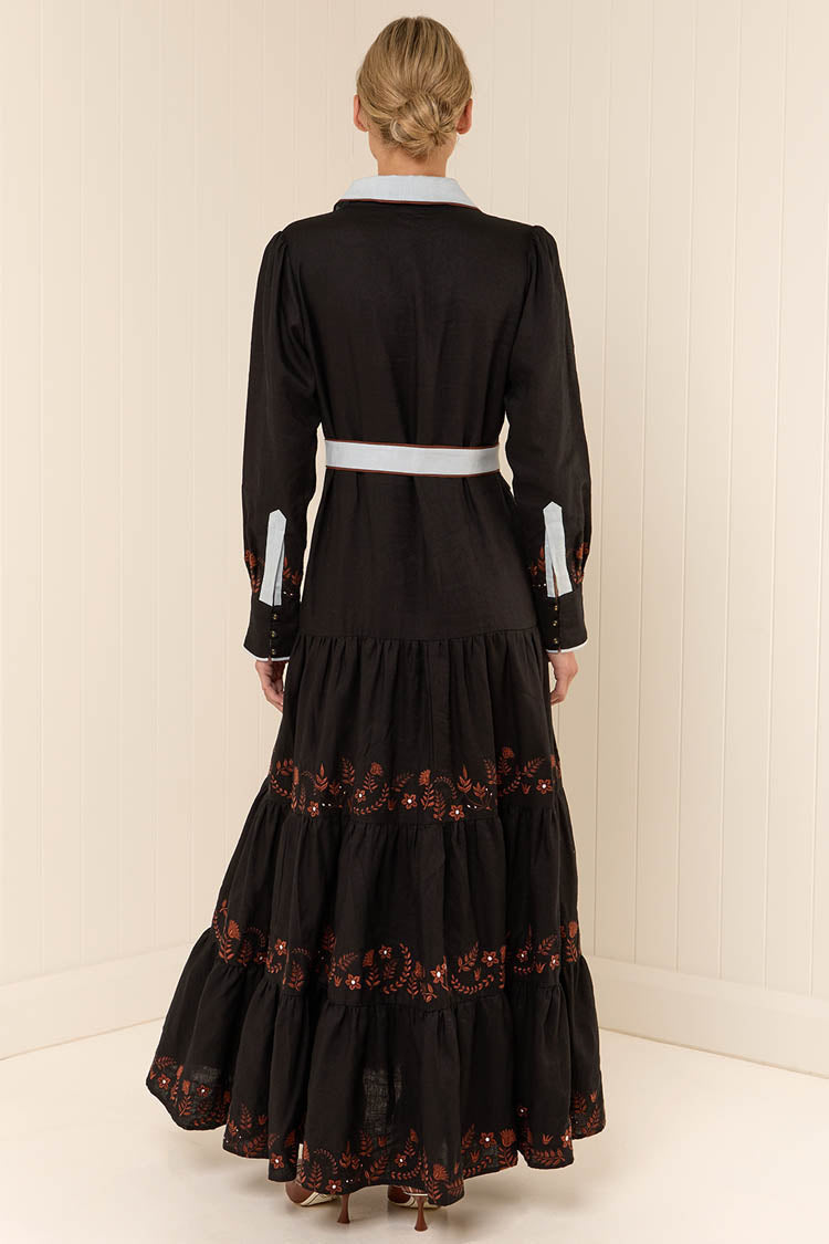 Rosewood Embroidery Maxi Dress | FINAL SALE