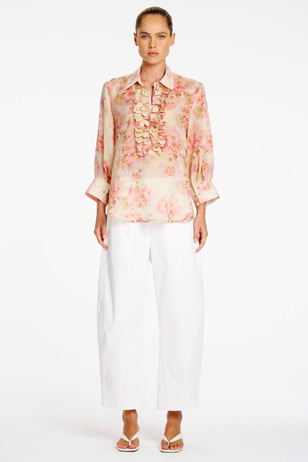 Ruffle Resort Top in Misty