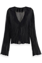 Ruffled LS Top in Evening Black | FINAL SALE