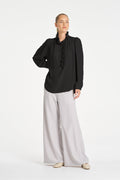 Rufflet Blouse in Black