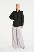 Rufflet Blouse in Black
