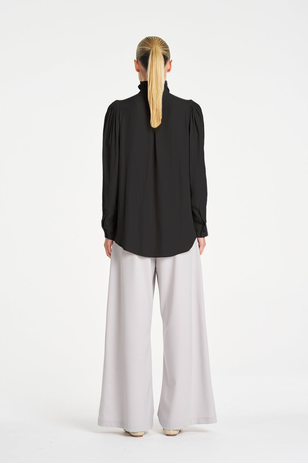 Rufflet Blouse in Black