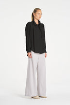 Rufflet Blouse in Black