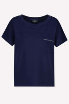 SS Sweatshirt w Pocket in Navy