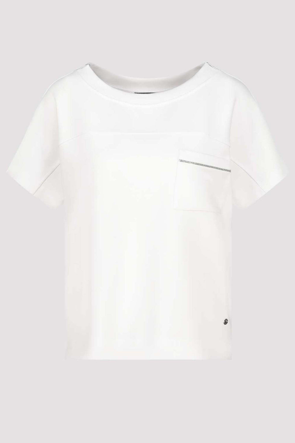 SS Sweatshirt w Pocket in White