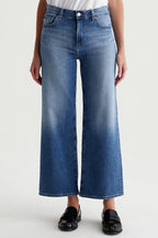 Saige Wide Leg Crop Jeans - Bell Canyon