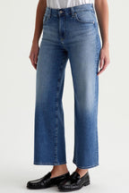 Saige Wide Leg Crop Jeans - Bell Canyon
