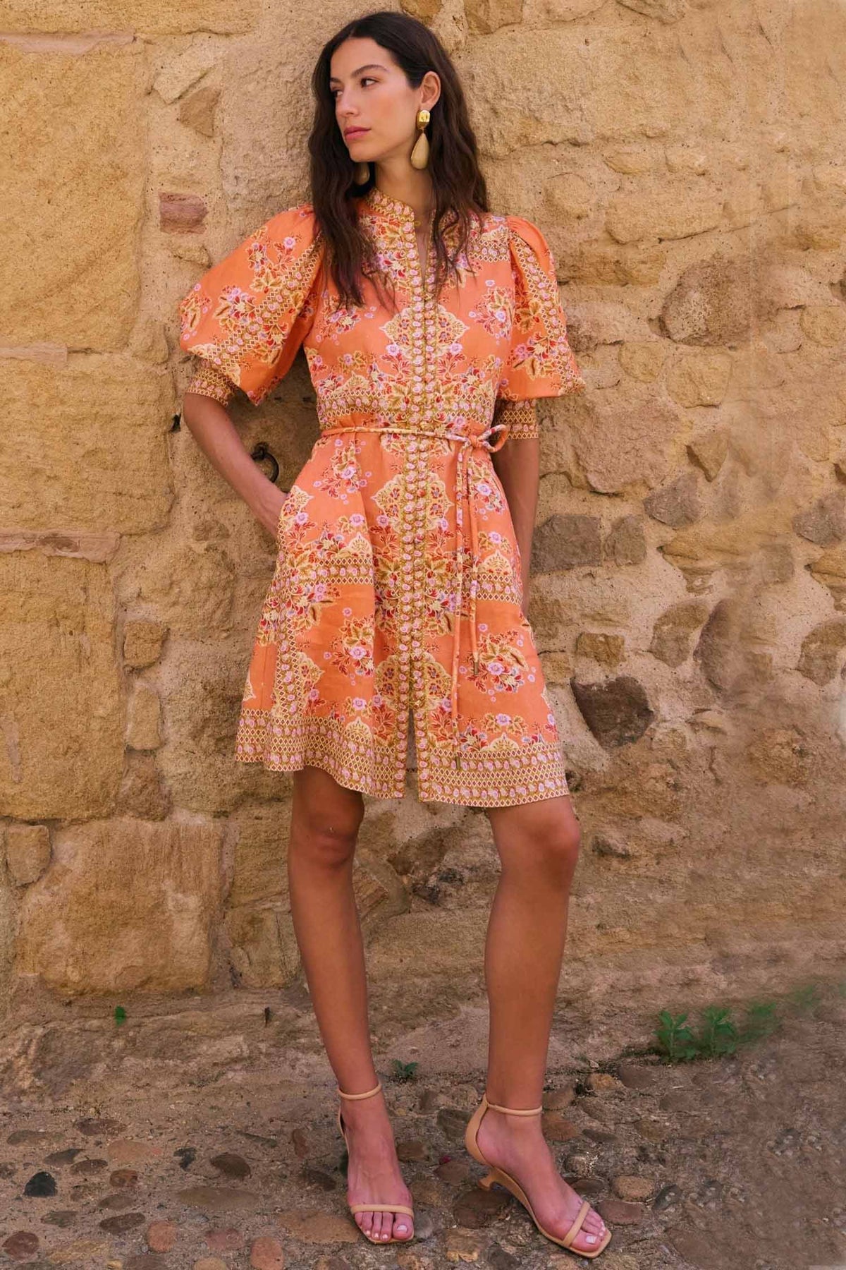 Scenic Dress in Marigold Glow