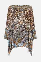 Scoop Neck Slouch Tee in Fiesta, Siesta, Repeat