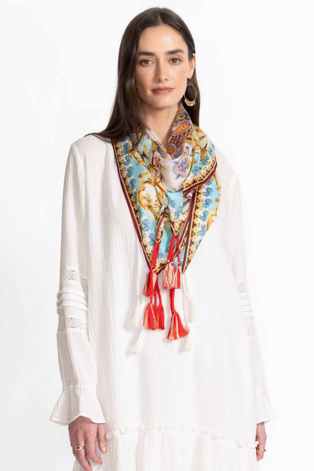 Scroll Silk Scarf