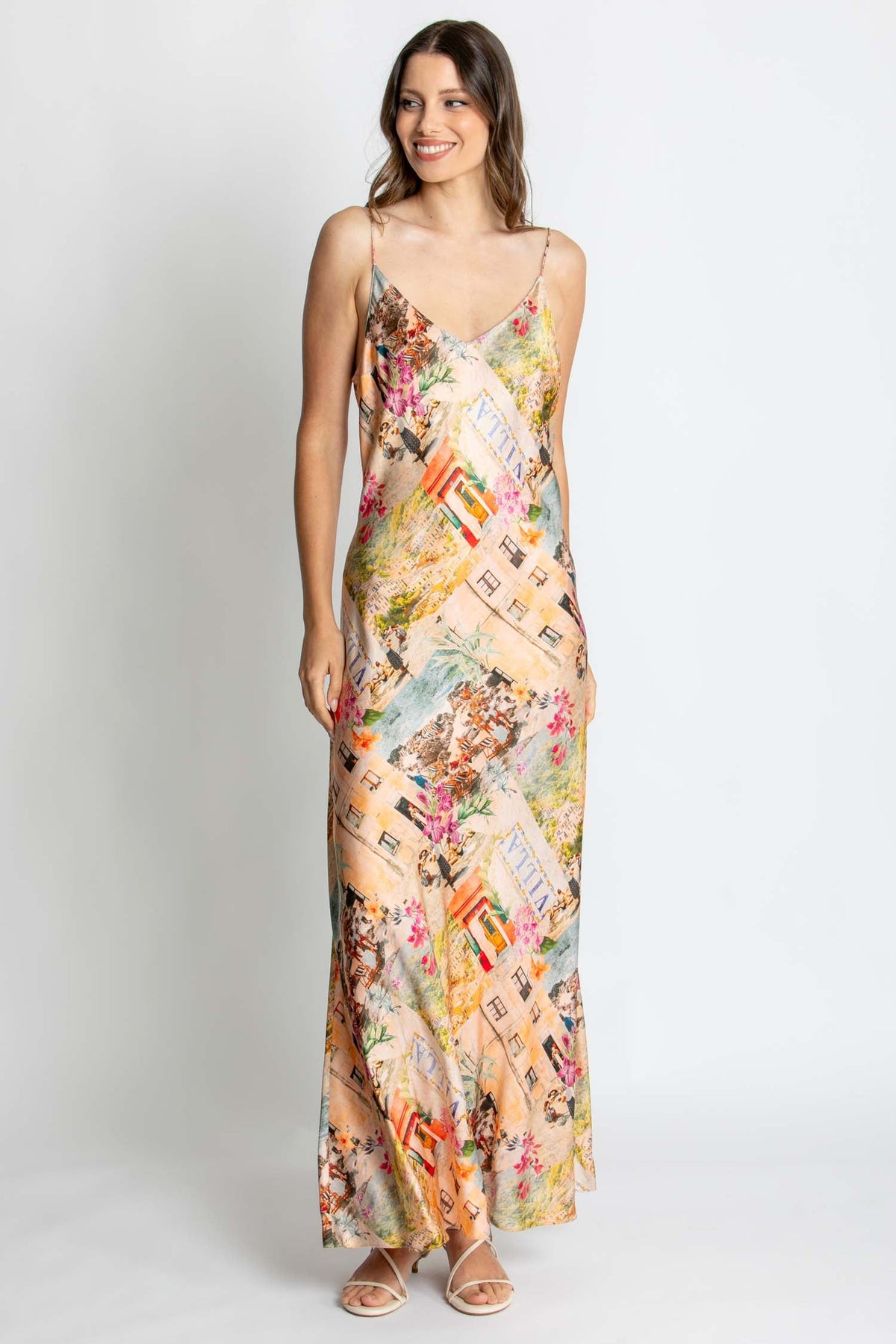 Selena Slip Dress in Capri