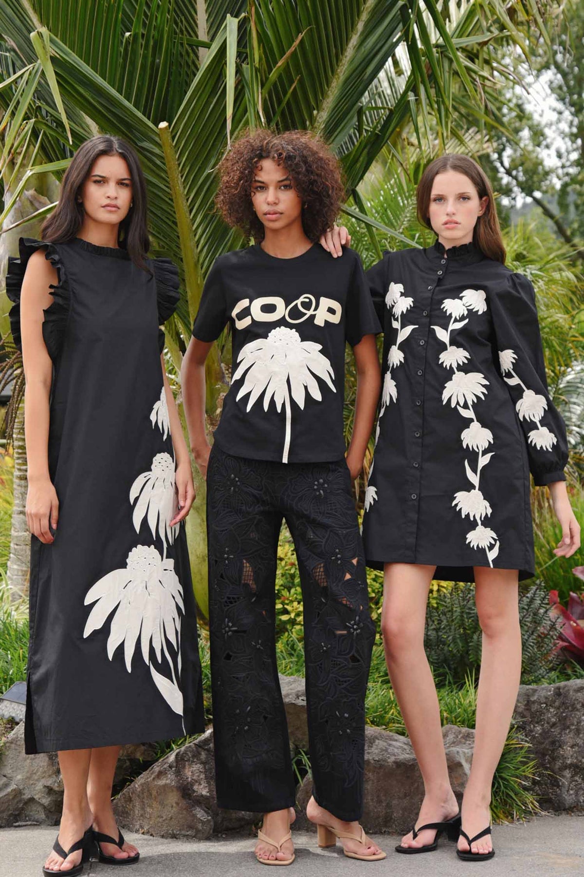 Sewing The Seeds Dress in Black & Cream