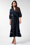 Shalini Midi Dress in Indigo