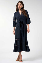 Shalini Midi Dress in Indigo