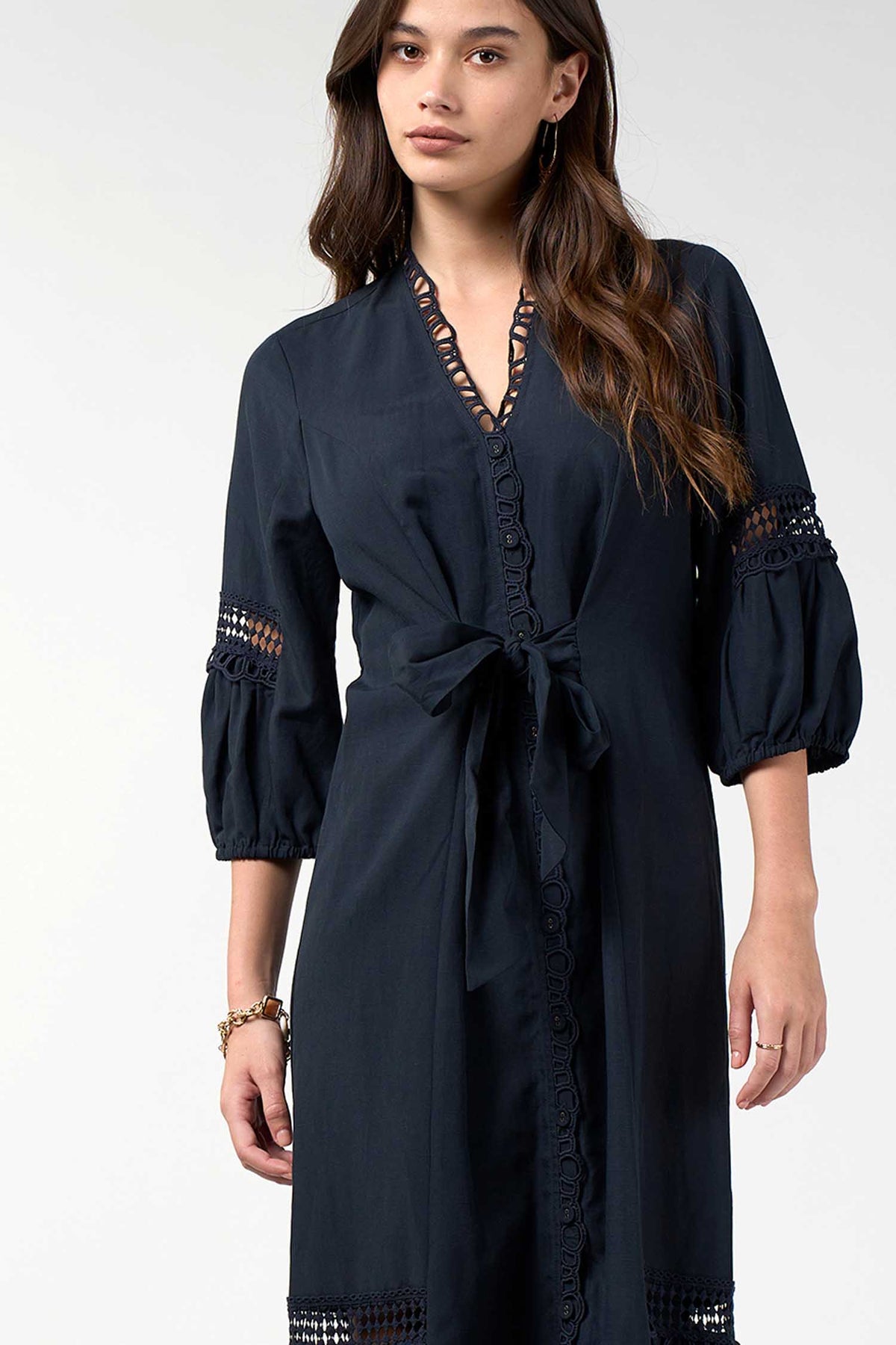 Shalini Midi Dress in Indigo