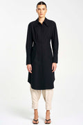 Shaped Shirt Dress in Black