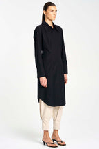 Shaped Shirt Dress in Black