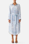 Shirt Dress w Back Button Detail in The Hum of the Alhambra