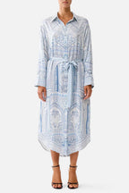Shirt Dress w Back Button Detail in The Hum of the Alhambra