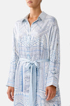 Shirt Dress w Back Button Detail in The Hum of the Alhambra