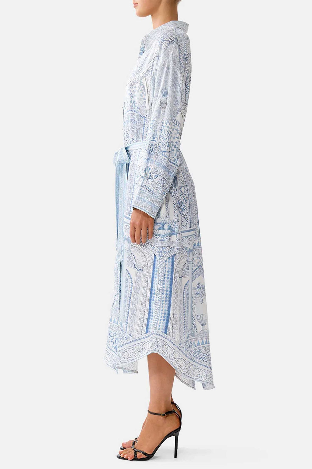 Shirt Dress w Back Button Detail in The Hum of the Alhambra