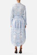 Shirt Dress w Back Button Detail in The Hum of the Alhambra