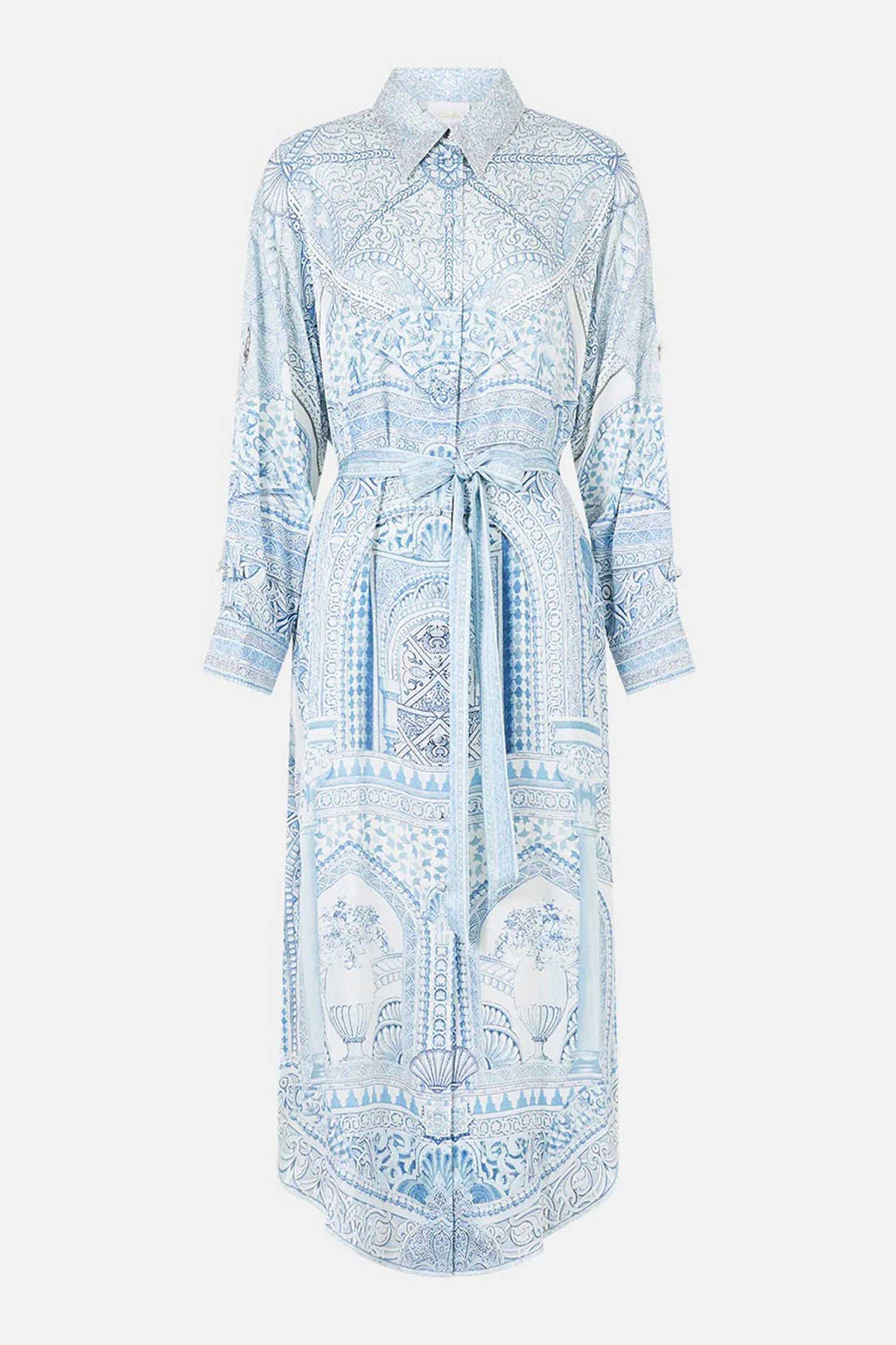 Shirt Dress w Back Button Detail in The Hum of the Alhambra