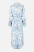Shirt Dress w Back Button Detail in The Hum of the Alhambra