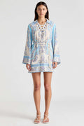 Short Collared Kaftan in Ventura