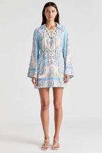 Short Collared Kaftan in Ventura
