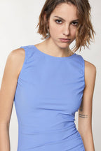 Shoulder Ties Midi Dress in Ceramic Blue | FINAL SALE
