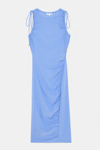 Shoulder Ties Midi Dress in Ceramic Blue | FINAL SALE