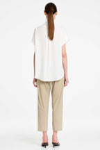 Side Flounce Shell in White