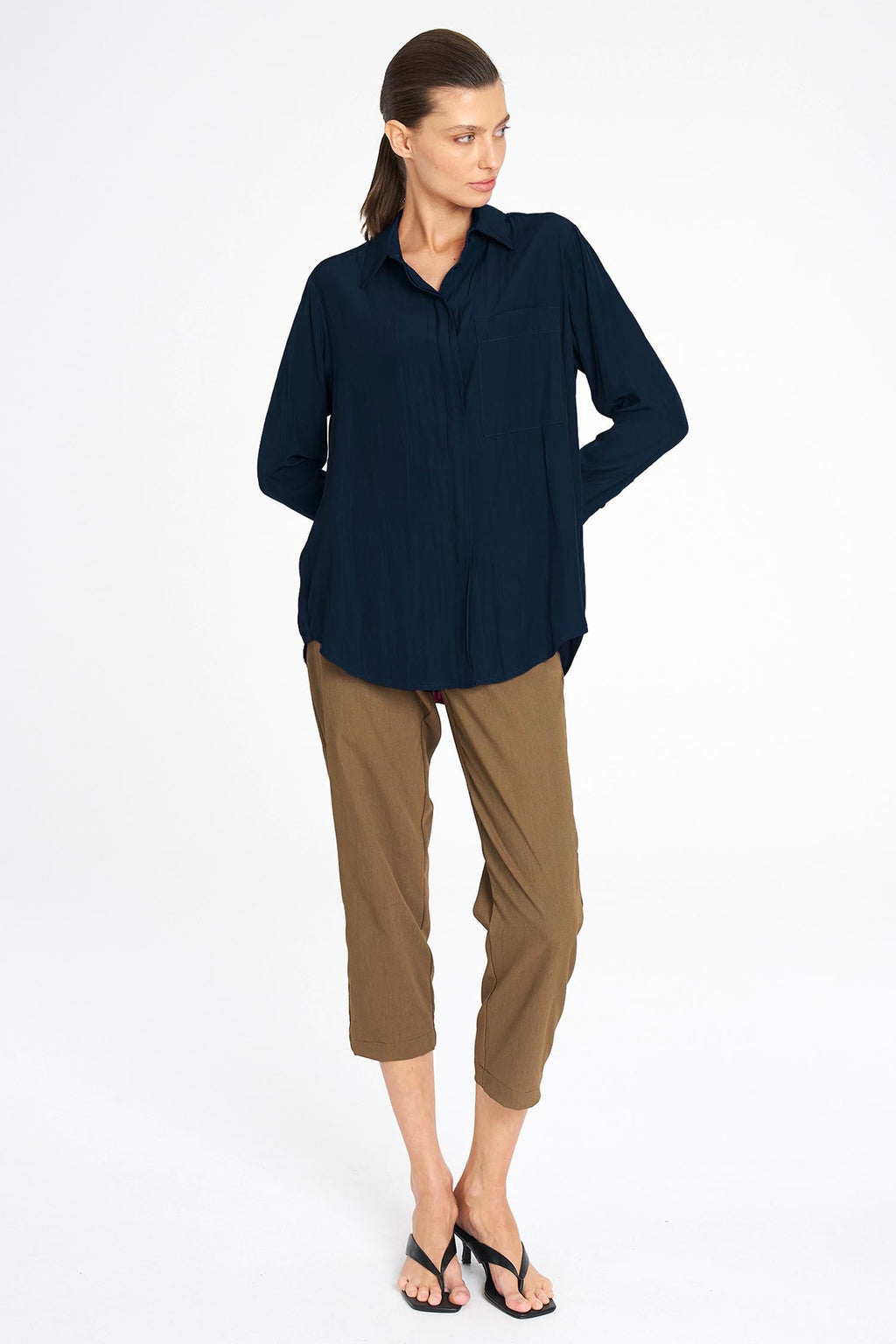 Single Pocket Shirt in Navy