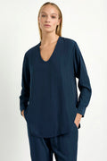 Slide Blouse in Navy