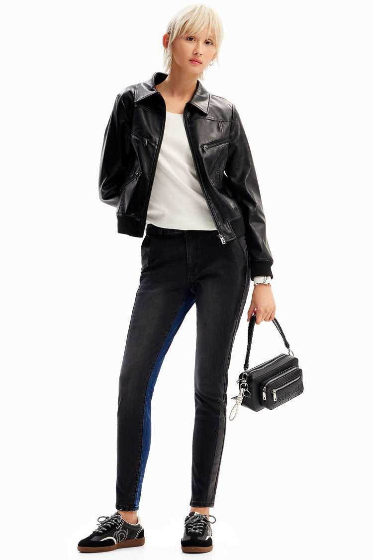 Slim Contrast Jeans Black Denim | FINAL SALE