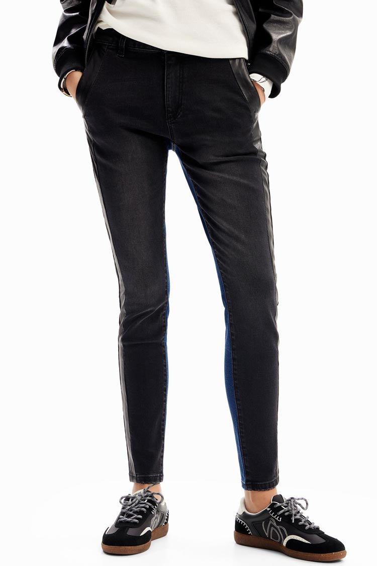 Slim Contrast Jeans Black Denim | FINAL SALE