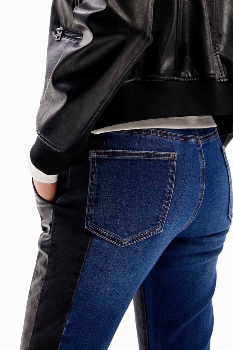 Slim Contrast Jeans Black Denim | FINAL SALE