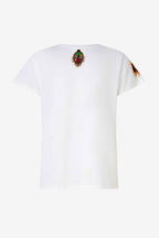 Slim Fit Round Neck T-Shirt in Painted Prayers