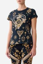 Slim Fit Round Neck T-Shirt in Taurus Rising
